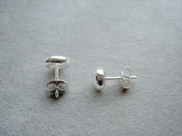 Zilveren oorbellen zirkonia 6 mm rond