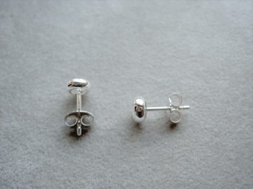 Zilveren oorbellen zirkonia 6 mm rond