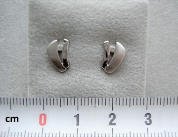 Zilveren dames oorbellen mat/gepolijst