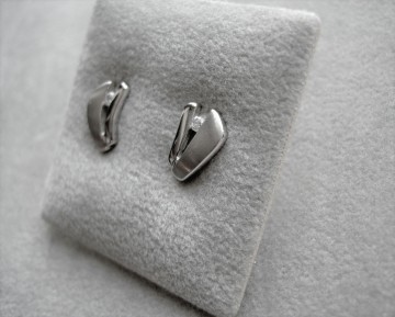 Zilveren dames oorbellen mat/gepolijst