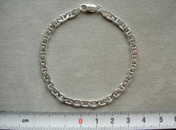 Zilveren armband 19cm plat-anker 4.6 mm