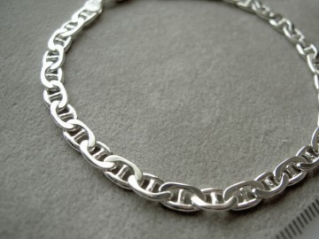 Zilveren armband 19cm plat-anker 4.6 mm