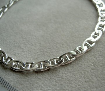 Zilveren armband  19cm plat-anker 4.6 mm