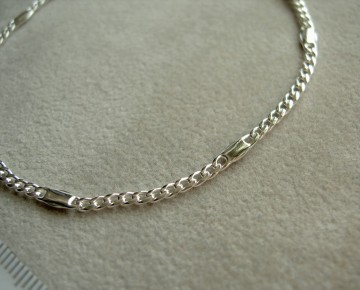 Zilveren Schakelarmbandje 19cm Gourmet-plaatje