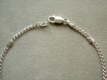 Zilveren Schakelarmbandje 19cm Gourmet-plaatje