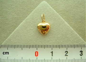 Gouden hartje 8.5 mm hanger