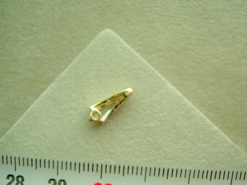 Bicolor gouden dames hangertje met zirkonia