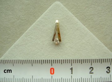 Bicolor gouden dames hangertje met zirkonia