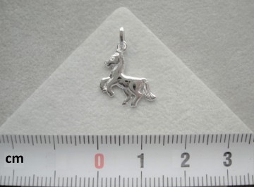 Zilveren paard 14 mm hanger