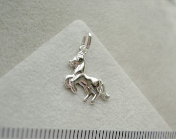 Zilveren paard 14 mm hanger