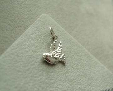 Zilveren mus / vogel hangertje