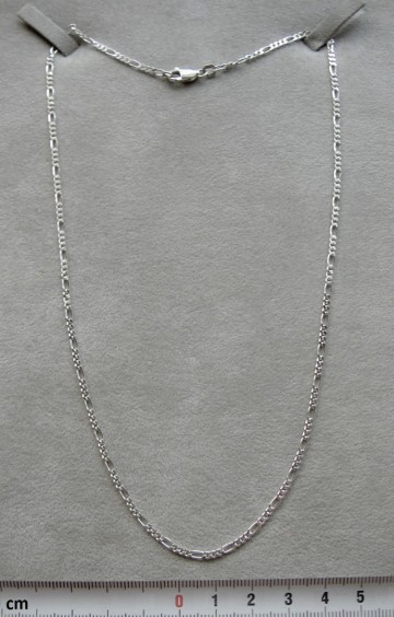 Zilveren figaro halsketting 45-50-55-60cm /2.3mm breed