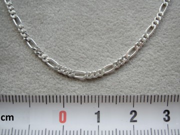 Zilveren figaro halsketting 45-50-55-60cm /2.3mm breed