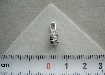 Zilveren mini hanger bloemvorm