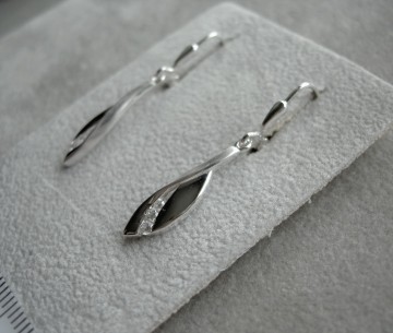 Zilveren oorbellen hangertjes klassiek lang