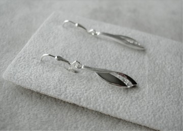 Zilveren oorbellen hangertjes klassiek lang