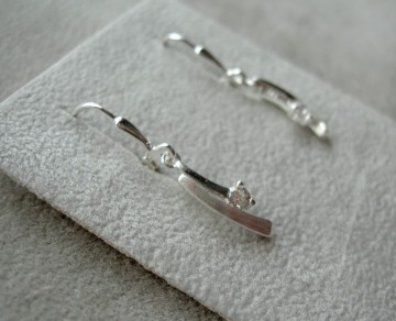 Zilveren oorbellen oorhangers