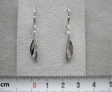 Zilveren oorbellen hangertjes klassiek lang