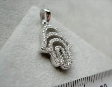 Zilveren Fatima hand hanger