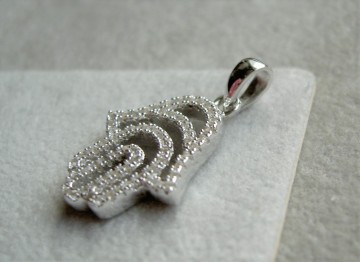 Zilveren Fatima hand hanger