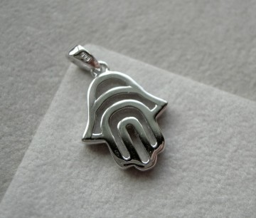 Zilveren Fatima hand hanger