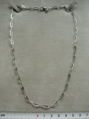 Zilveren anker halsketting, 45 cm.