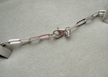 Zilveren anker halsketting, 45 cm.