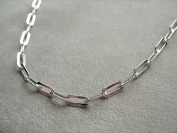 Zilveren anker halsketting, 45 cm.