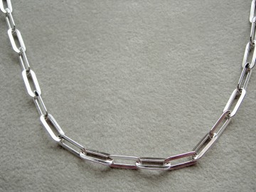 Zilveren anker halsketting, 45 cm.