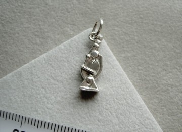Zilveren microscoop hanger