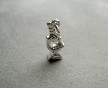 Zilveren microscoop hanger