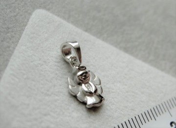 Zilveren engel mini  hangertje