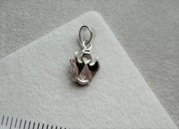 Zilveren engel mini  hangertje