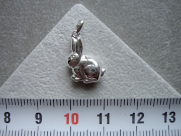 Zilveren Konijn hanger