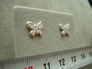 Zilveren oorbellen vlinder