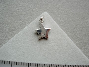 Zilveren blauwe ster hanger