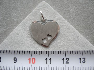 Zilveren graveerplaatje hart 18 mm