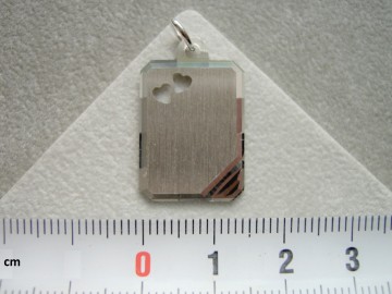 Zilveren graveerplaatje rechthoek 21x16 mm Hartjes