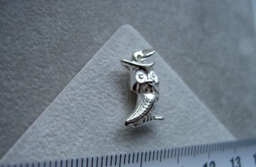 Zilveren hanger uil