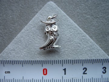 Zilveren hanger uil