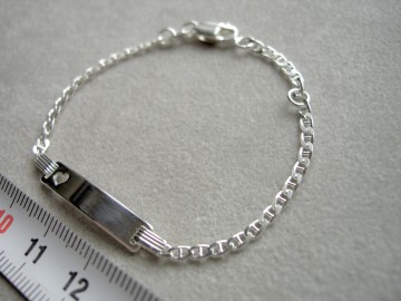 Zilveren graveerarmbandje 13-15 cm Hart
