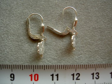 Zilveren oorhangertjes klavertjes