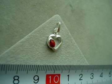 Zilveren lieveheersbeestje in hartje