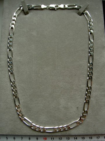 Zilveren halsketting 50 cm - 6.8 mm Heren Figaro