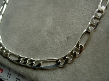 Zilveren halsketting 50 cm - 6.8 mm Heren Figaro