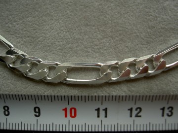 Zilveren halsketting 50 cm - 6.8 mm Heren Figaro