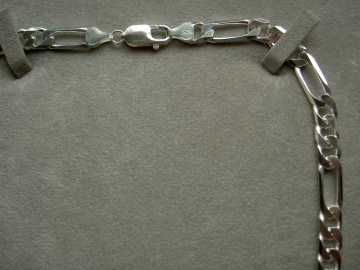 Zilveren halsketting 50 cm - 6.8 mm Heren Figaro