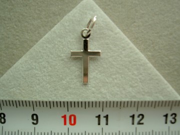 Zilveren kruisje 13 mm hanger