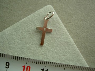 Zilveren kruisje 13 mm hanger