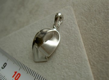 Zilveren dames hangertje